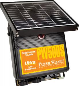 Power Wizard Electric Fence Energizer Solar Charger PW500S